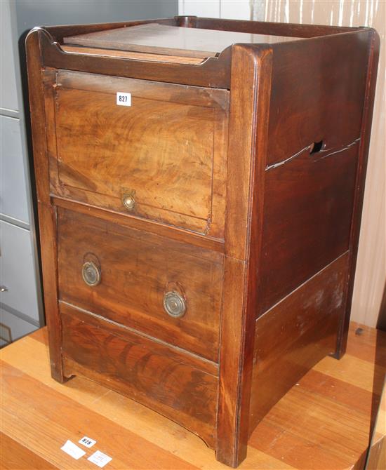 George III mahogany night commode (converted)(-)